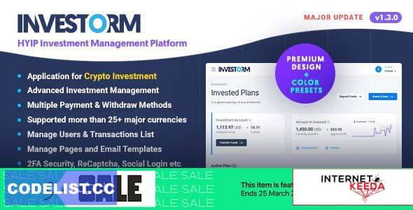 14593-Investorm v1.3.0 - Advanced HYIP Investment Management Platform - 