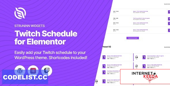 15068-Struninn - Twitch Schedule Elementor Widget v1.0.0