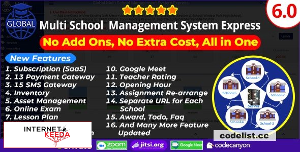 15433-Global v6.0 - Multi School Management System Express