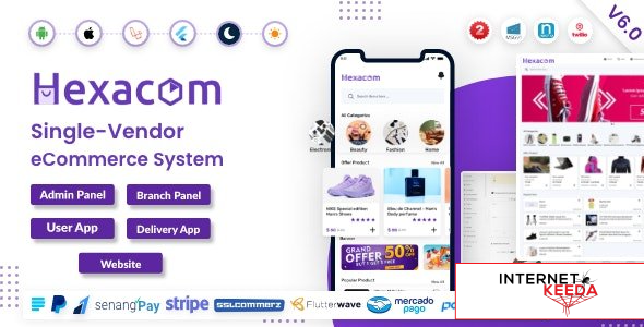 20306-Hexacom v7.2 - single vendor eCommerce App with Website, Admin Panel and Delivery boy app - nu