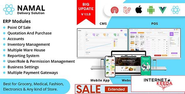 15612-Namal v1.1.7 ? 5 in 1 React Delivery Solution with POS for Single & Multiple Location Business