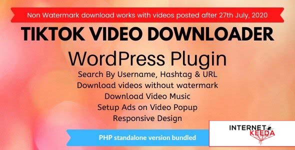 15626-TikTok Video Downloader without Watermark v2.1.0 - WordPress Plugin