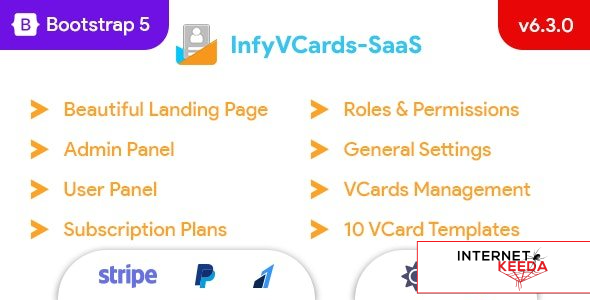 15780-InfyVCards-SaaS v6.3.0 - Multi User Digital Business Card Builder SaaS - VCards