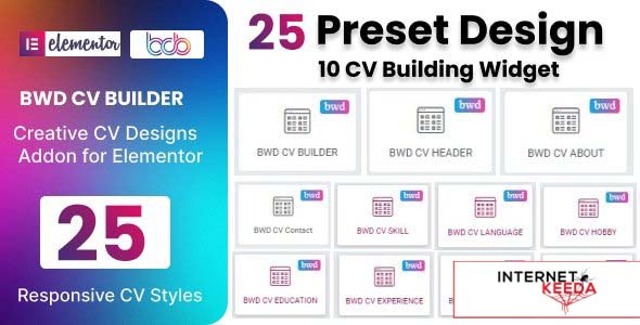 15801-CV Builder plugin for elementor v1.0