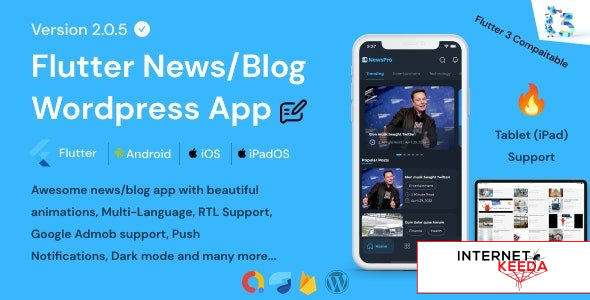 16065-NewsPro v2.1.0 - Blog/News/Article App For Wordpress