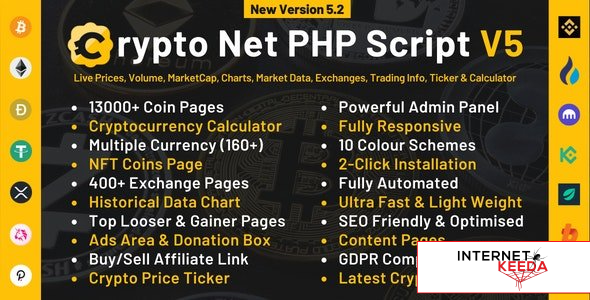 19123-Crypto Net v5.4 - CoinMarketCap, Prices, Chart, Exchanges, Crypto Tracker, Calculator & Ticker