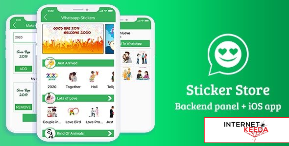 16288-Sticker For Whatsapp v2.1 - Animated Sticker app for iOS (Admin Panel + iOS app + Web API + Da