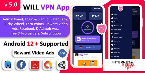 16293-WILL VPN App v5.0 - VPN App With Admin Panel