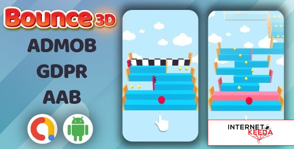 16329-Bounce3D Jumping Ball Android Game + Admob v1.0.1