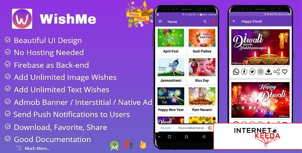 16330-WishMe v1.5 - Festival Wishes Android App With Firebase Back-end