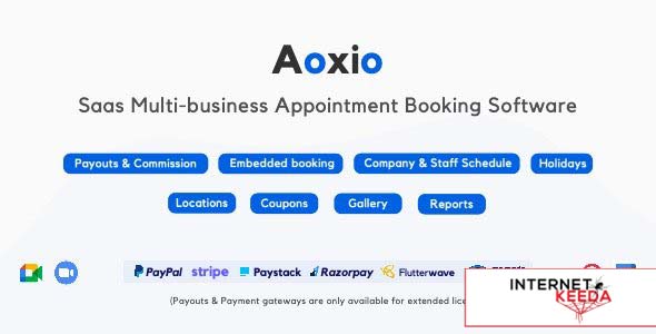 16850-Aoxio v1.8 - SaaS Multi-Business Service Booking Software - 