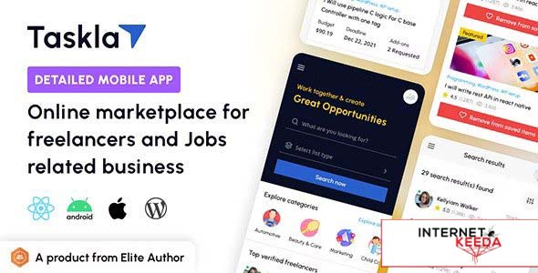 17025-Tasklay v1.3 - Freelancer Marketplace React Native APP