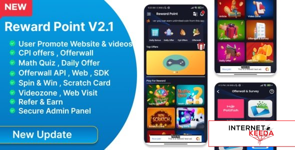 17195-Reward Point v2.1 - CPI Offer + Offerwall + Game + Spin - 