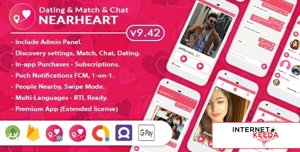 17215-Nearheart v9.42 - Android Native Dating Tinder Clone App with Admin panel