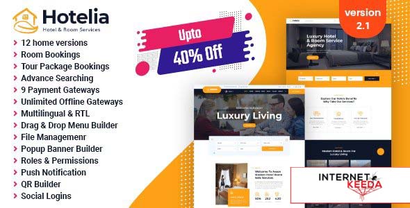 17277-Hotelia v2.1 - Hotel Booking / Resort Booking Management Website