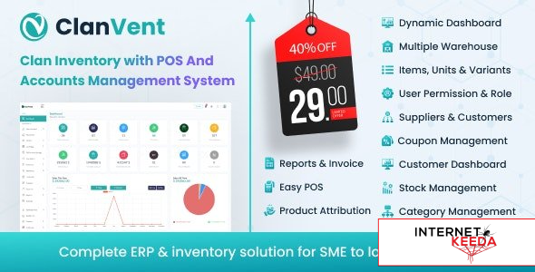 17337-ClanVent v3.3 - Inventory with POS and Accounts Management System