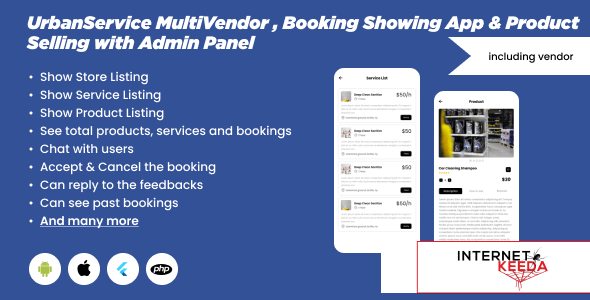 17342-UrbanService v1.0 - Multipurpose User and Vendor Booking App