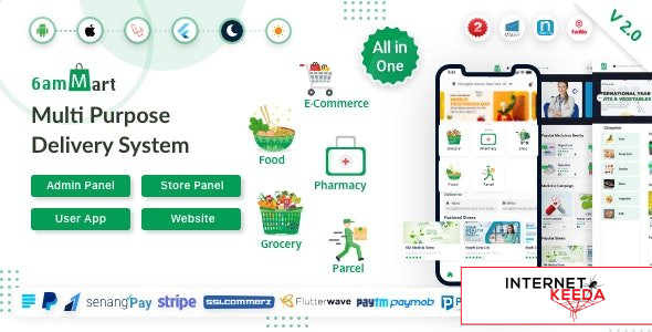 18457-6amMart v2.2.1 - Multivendor Food, Grocery, eCommerce, Parcel, Pharmacy delivery app with Admi