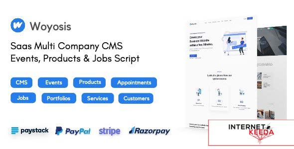 17575-Woyosis v1.0 - Saas Multi Company CMS - Events - Products & Jobs Script