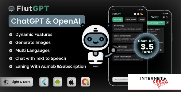 18063-FlutGpt v2.2 - ChatGPT Flutter Full Application | Art Generator | ADMOB | Subscription Plan