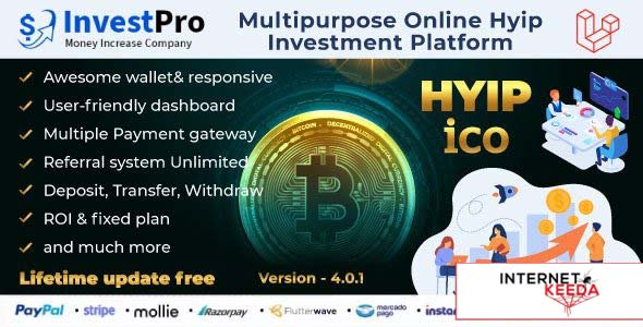 18242-Hyip InvestPro v4.0.1 – Advance HYIP & ICO Investment Wallet & Banking Platform