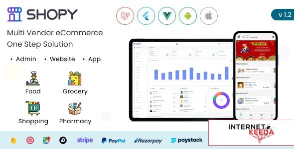 18477-Shopy - Multivendor eCommerce, Food, Grocery, Pharmacy Delivery Flutter App + Admin & Website