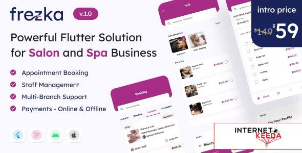 18760-Frezka v1.0 - All-in-one Salon & Spa Business Solution in Flutter + Laravel