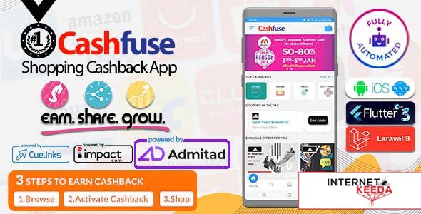 19065-Cashfuse v2.0 - Affiliate Marketing, Price Comparison, Coupons and Cashback App