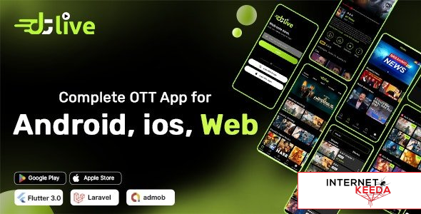 19182-DTLive v1.5 - Flutter App (Android - iOS - Website ) Movies - TV Series - Live TV - OTT - Admi