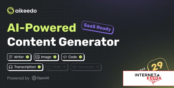 19517-Aikeedo v1.0 - AI Powered Content Platform - SaaS Ready