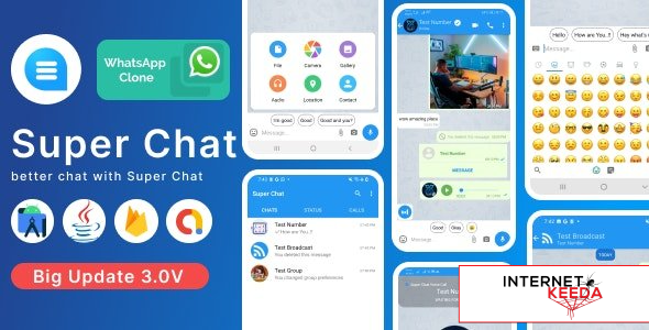 19747-Super Chat v3.1 - Android Chatting App with Group Chats and Voice/Video Calls - Whatsapp Clone