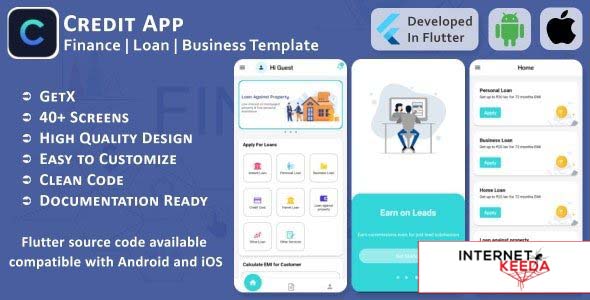 19831-Credit App v1.1 - Finance, Loan, Business - Flutter Mobile UI Template/Kit (Android, iOS)