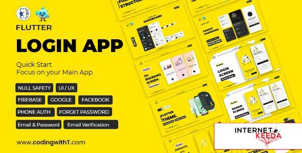 20230-Pro Flutter Login App, Frontend, Backend, Firebase - Modern Minimal Flutter App for any Applic
