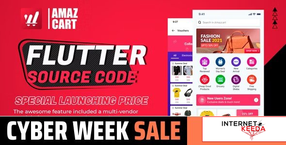 20297-Flutter AmazCart v3.0 - Ecommerce Flutter Source code for Android and iOS