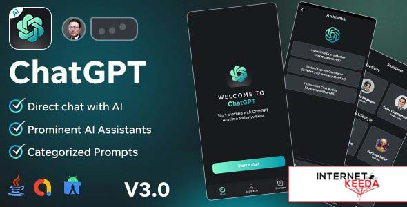 20300-AssistantAi v3.0 - ChatGPT App - Android Java App + AdMob Ads