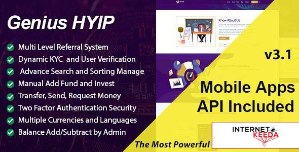 20437-Genius HYIP v3.1 - All in One Investment Platform - 