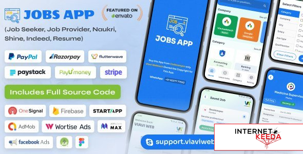 20441-Android Jobs App (Job Seeker, Job Provider, Naukri, Shine, Indeed, Resume) v2.1 - 