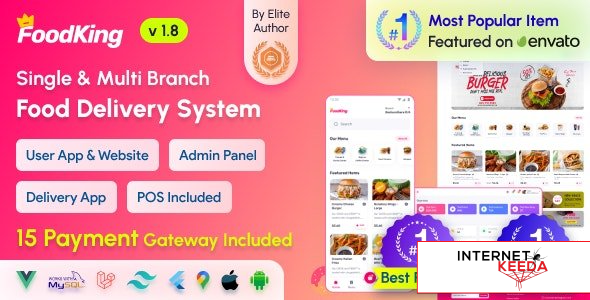 20724-FoodKing v1.9 - Restaurant Food Delivery System with Admin Panel & Delivery Man App