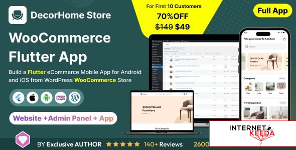 20582-DecorHome App v1.0 - Online Furniture Selling in Flutter 3.x (Android, iOS) with WooCommerce F