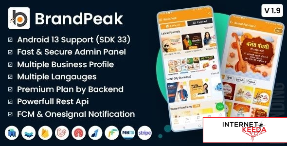 22241-BrandPeak v1.9.5 - Festival Poster Maker, Business Post, Political Post Maker App