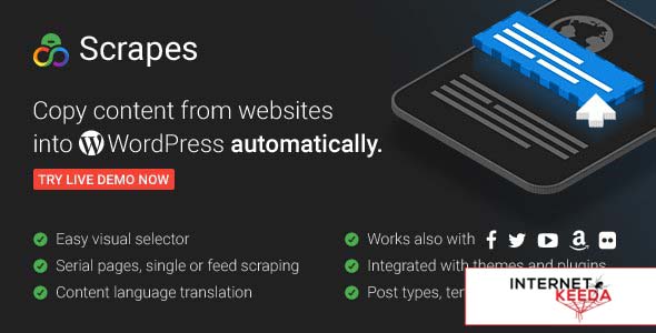 9812-Scrapes v2.1.0 - Web scraper plugin for WordPress