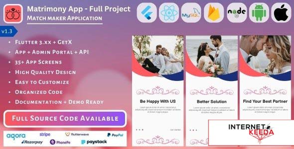 20960-Matrimony App v1.3 - Match Maker - Full Project (Mobile App, Admin Panel, API, Database)