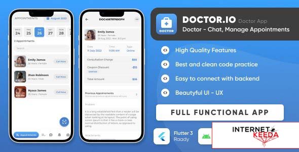 21064-Doctor.io v1.0 - Doctor App for Doctors Appointments Managements, Online Diagnostics