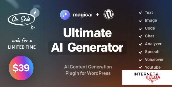 21168-MagicAI for WordPress v1.4 - AI Text, Image, Chat, Code, and Voice Generator