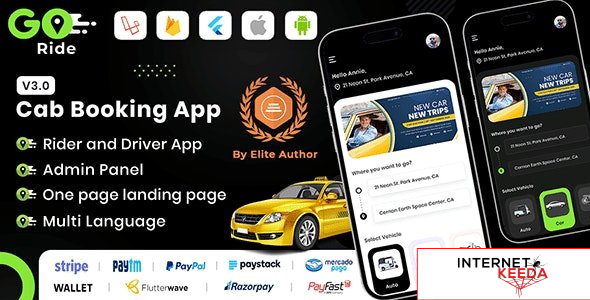 21473-GORIDE v3.0 - InDriver Clone - Flutter Complete Taxi Booking Solution with Bidding Option