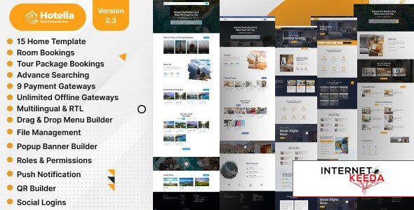 21613-Hotelia v2.3 - Hotel Booking / Resort Booking Management Website