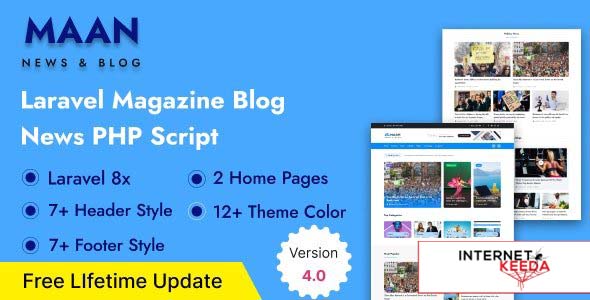 21952-Maan News v4.0 - Laravel Magazine Blog & News PHP Script