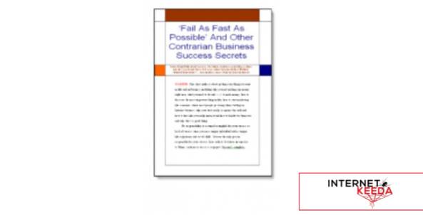 Fail As Fast As Possible And Other Contrarian Business Success Secrets-76447