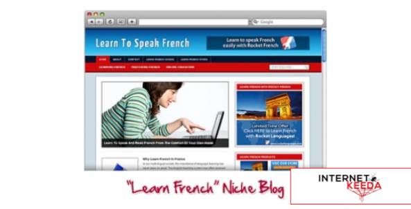 Learn French WordPress Niche Blog-74283