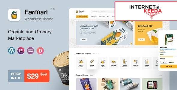 Farmart v1.2.0 - Organic Marketplace eCommerce HTML Template + Admin Template-80748